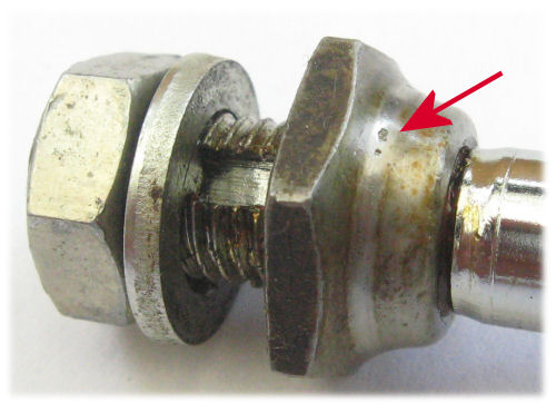 Lochfraß an der Lagerlauffläche