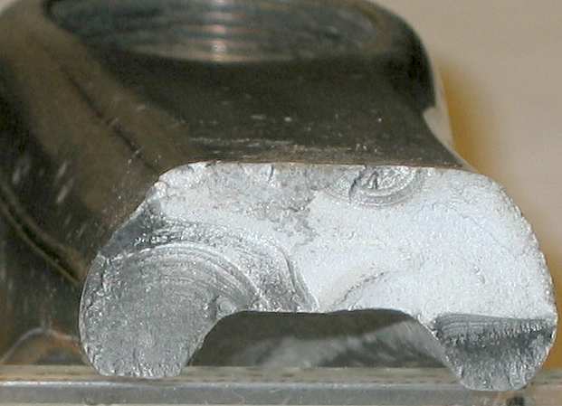 Bruchfläche einer Kurbel